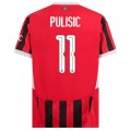 PULISIC #11 AC Milan Home Jersey 2024/25 - UCL Font