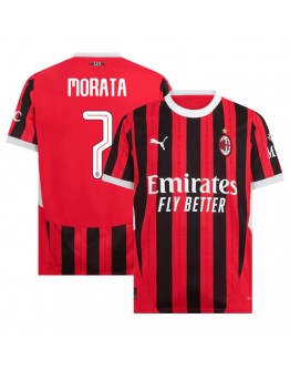 MORATA #7 AC Milan Home Jersey 2024/25 - UCL Font