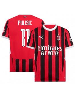 PULISIC #11 AC Milan Home Jersey 2024/25 - UCL Font