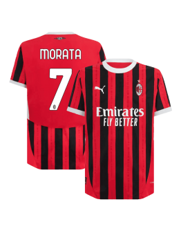 MORATA #7 AC Milan Home Jersey Player Version 2024/25