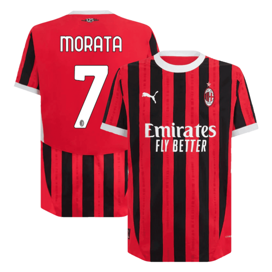 MORATA #7 AC Milan Home Jersey Player Version 2024/25