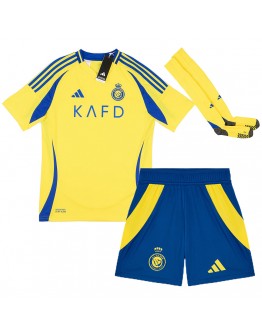 Kids Al Nassr Home Full Kit(Jersey+Shorts+Socks) 2024/25