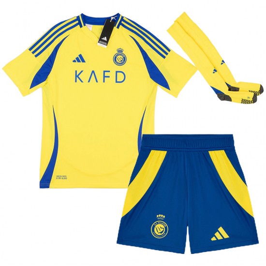 Kids Al Nassr Home Full Kit(Jersey+Shorts+Socks) 2024/25