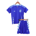 Kids Argentina Away Full Kit(Jersey+Shorts+Socks) Copa America 2024