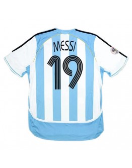 Messi #19 Retro Argentina Home Jersey World Cup 2006