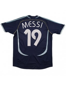 Messi #19 Argentina Retro Jersey Away World Cup 2006