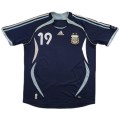 Messi #19 Argentina Retro Jersey Away World Cup 2006