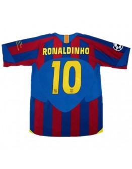 Ronaldinho #10 Retro Barcelona UCL Final Home Jersey 2005/06