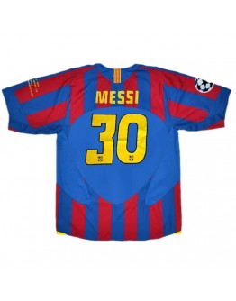 Messi #30 Retro Barcelona UCL Final Home Jersey 2005/06