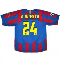 A.Iniesta #24 Retro Barcelona UCL Final Home Jersey 2005/06