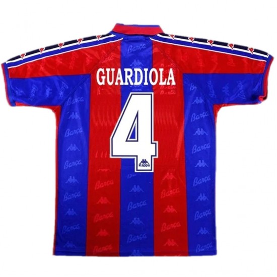 Guardiola #4 Retro Barcelona Home Jersey 1996/97