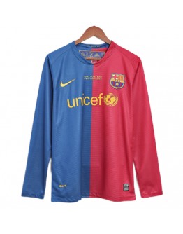 Barcelona UCL Final Retro Home Long Sleeve Jersey 2008/09