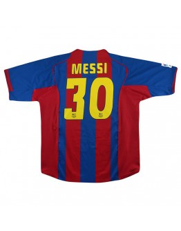 Messi #30 Retro Barcelona Home Jersey 2004/05