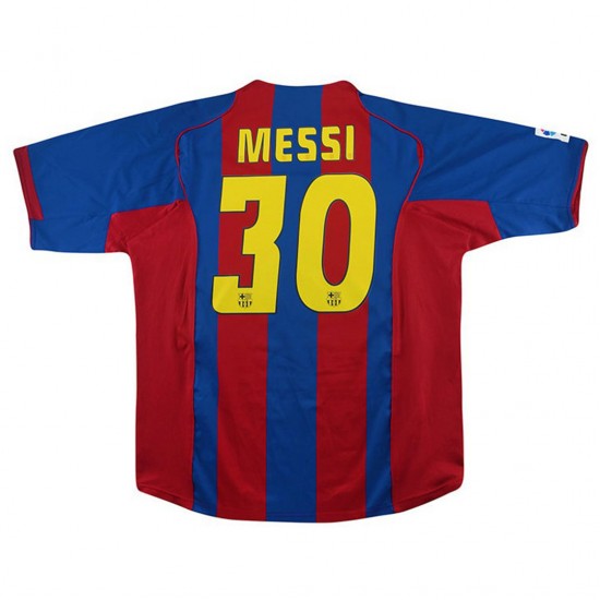 Messi #30 Retro Barcelona Home Jersey 2004/05