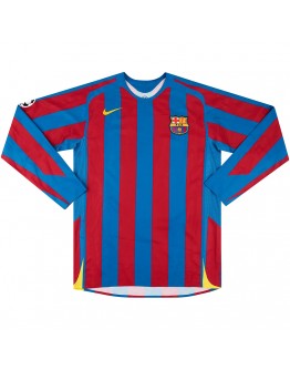 Barcelona Retro Long Sleeve Home Jersey 2005/06