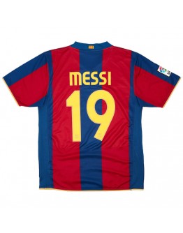 Messi #19 Barcelona Retro Jersey 50-Years Anniversary 2007/08