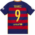 Su&aacute;rez #9 Barcelona Retro Jersey Home 2015/16