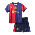 Kids LAMINE YAMAL #19 Barcelona Home Spotify Logo Without Text Jersey Kit 2024/25