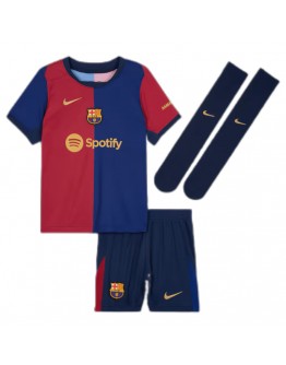 Kids Barcelona Home Full Kit(Jersey+Shorts+Socks) 2024/25