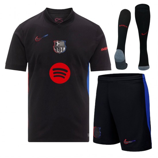 Barcelona Away Spotify Logo Without Text Full Kit(Jersey+Shorts+Socks) 2024/25