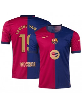 [Super Replica] LAMINE YAMAL #19 Barcelona Home Spotify Logo Without Text Jersey 2024/25