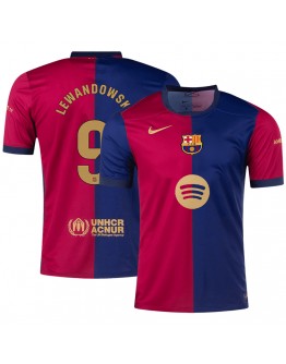 [Super Replica] LEWANDOWSKI #9 Barcelona Home Spotify Logo Without Text Jersey 2024/25