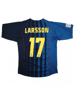 LARSSON #17 Retro Barcelona Away Jersey 2004/05