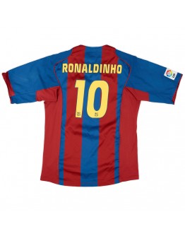 Ronaldinho #10 Barcelona Retro Jersey Home 2004/05