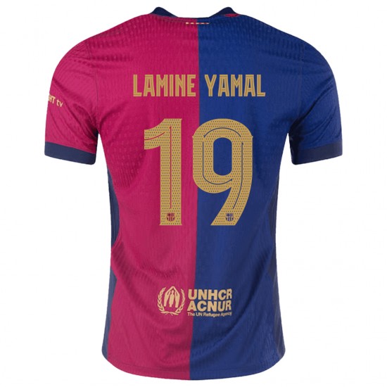 LAMINE YAMAL #19 Barcelona Home Jersey Player Version 2024/25 - UCL Font