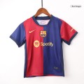 Kids LAMINE YAMAL #19 Barcelona Home Spotify Logo Without Text Jersey Kit 2024/25