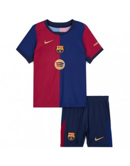 Kids Barcelona Home Spotify Logo Without Text Jersey Kit 2024/25