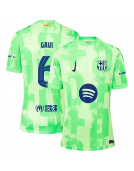 GAVI #6 Barcelona Third Spotify Logo Without Text Jersey 2024/25 - UCL Font