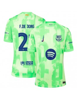 F.DE JONG #21 Barcelona Third Spotify Logo Without Text Jersey 2024/25 - UCL Font