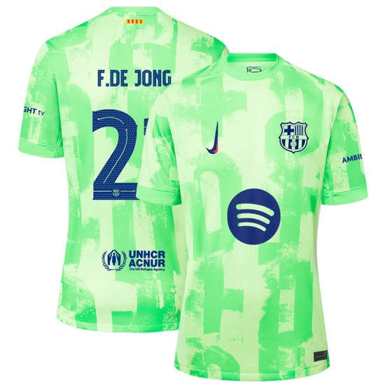 F.DE JONG #21 Barcelona Third Spotify Logo Without Text Jersey 2024/25 - UCL Font