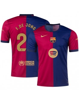 [Super Replica] F.DE JONG #21 Barcelona Home Spotify Logo Without Text Jersey 2024/25