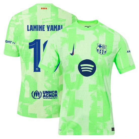 LAMINE YAMAL #19 Barcelona Third Spotify Logo Without Text Match Jersey 2024/25 - UCL Font