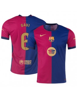 GAVI #6 Barcelona Home Spotify Logo Without Text Match Jersey 2024/25