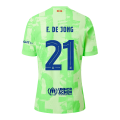 F.DE JONG #21 Barcelona Third Spotify Logo Without Text Match Jersey 2024/25 - UCL Font