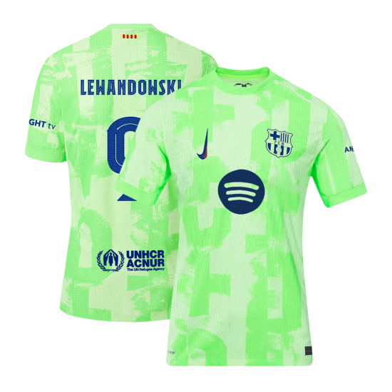 LEWANDOWSKI #9 Barcelona Third Spotify Logo Without Text Match Jersey 2024/25 - UCL Font