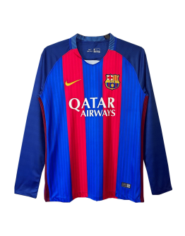 Retro Barcelona Home Long Sleeve Jersey 2016/17