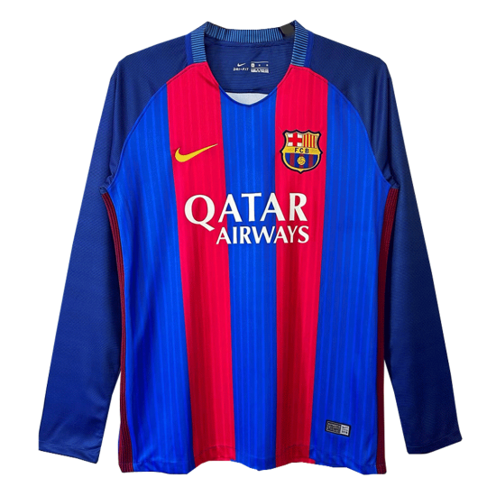 Retro Barcelona Home Long Sleeve Jersey 2016/17