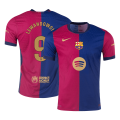 LEWANDOWSKI #9 Barcelona Home Spotify Logo Without Text Match Jersey 2024/25