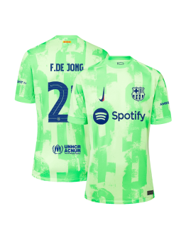 F.DE JONG #21 Barcelona Third Jersey 2024/25 - UCL Font