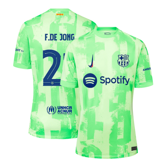 F.DE JONG #21 Barcelona Third Jersey 2024/25 - UCL Font