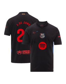 F.DE JONG #21 Barcelona Away Spotify Logo Without Text Jersey 2024/25