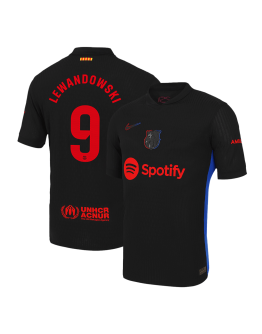 LEWANDOWSKI #9 Barcelona Away Match Jersey 2024/25