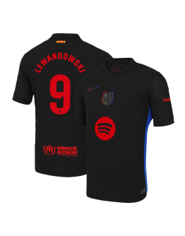 LEWANDOWSKI #9 Barcelona Away Spotify Logo Without Text Match Jersey 2024/25