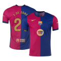 F.DE JONG #21 Barcelona Home Spotify Logo Without Text Match Jersey 2024/25