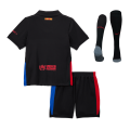 Kids Barcelona Away Spotify Logo Without Text Full Kit(Jersey+Shorts+Socks) 2024/25