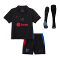 Kids Barcelona Away Full Kit(Jersey+Shorts+Socks) 2024/25